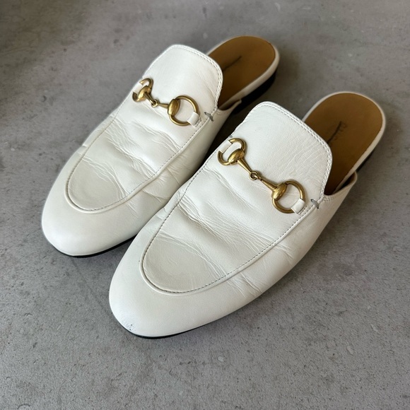 White Gucci Princetown Loafers Size 37 - Picture 3 of 8